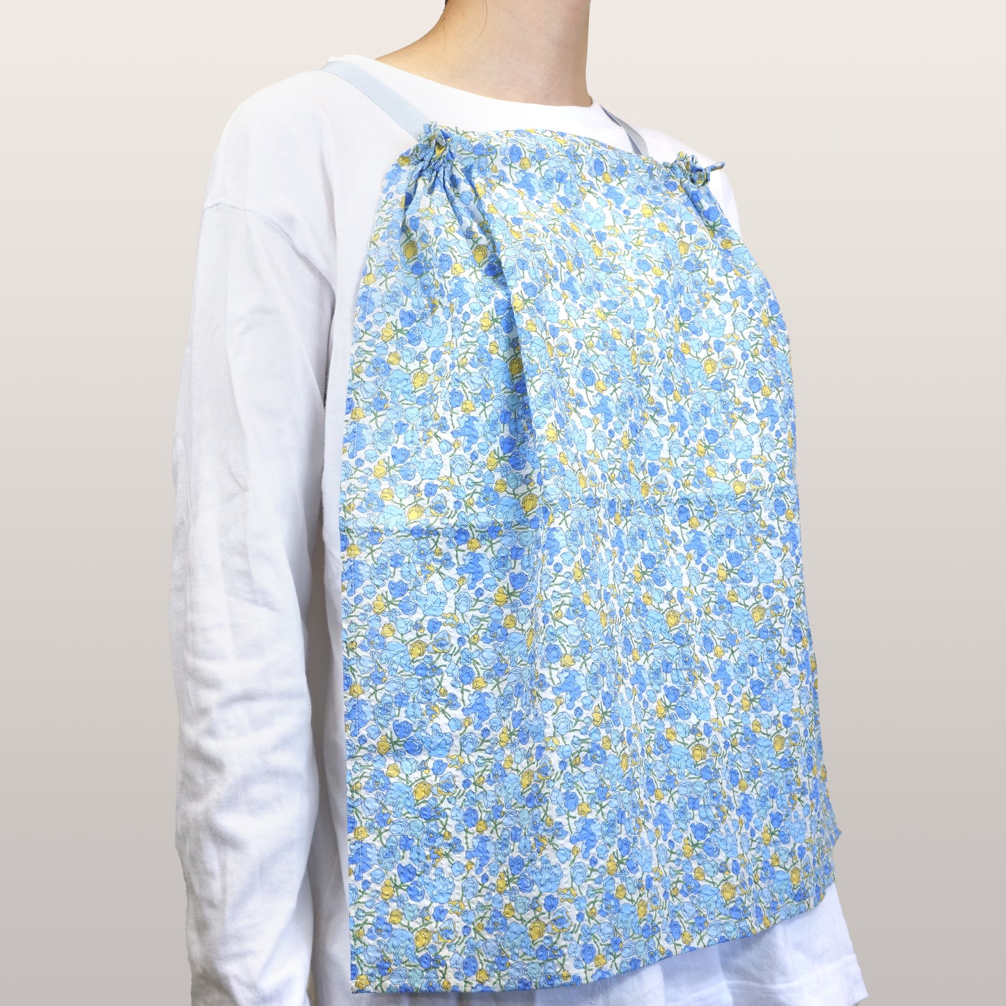 【新商品】ミラクルウェーブ　リバティプリント花綴り　ライトブルー　　