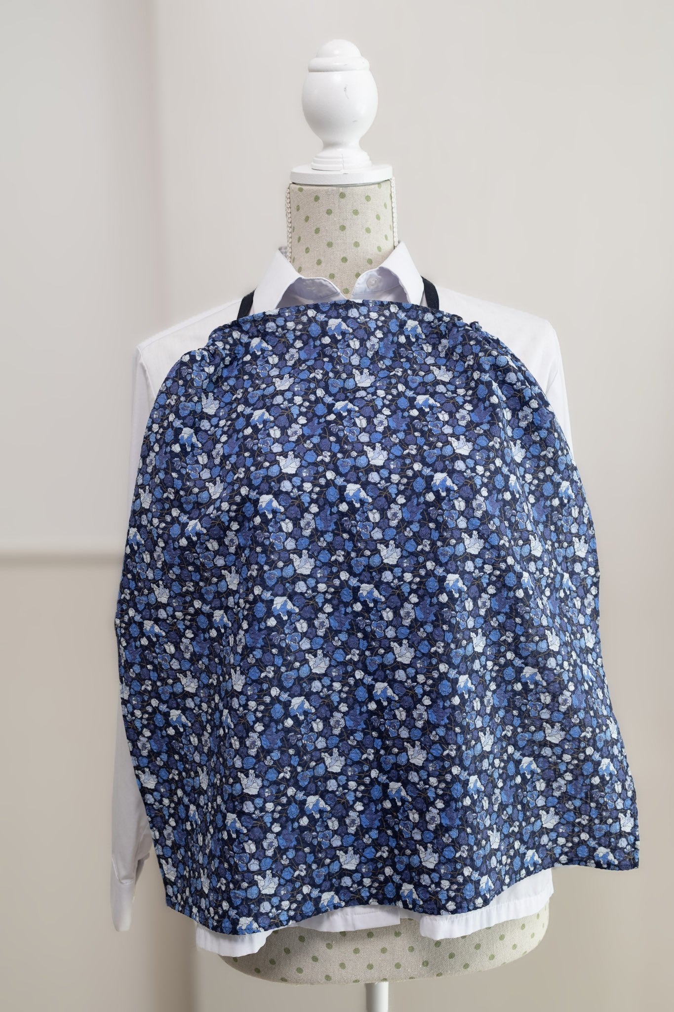 【新商品】ミラクルウェーブ　リバティプリント花綴り　ネイビー　